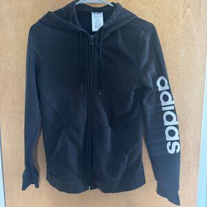 Adidas Black Zip up Hoodie size M